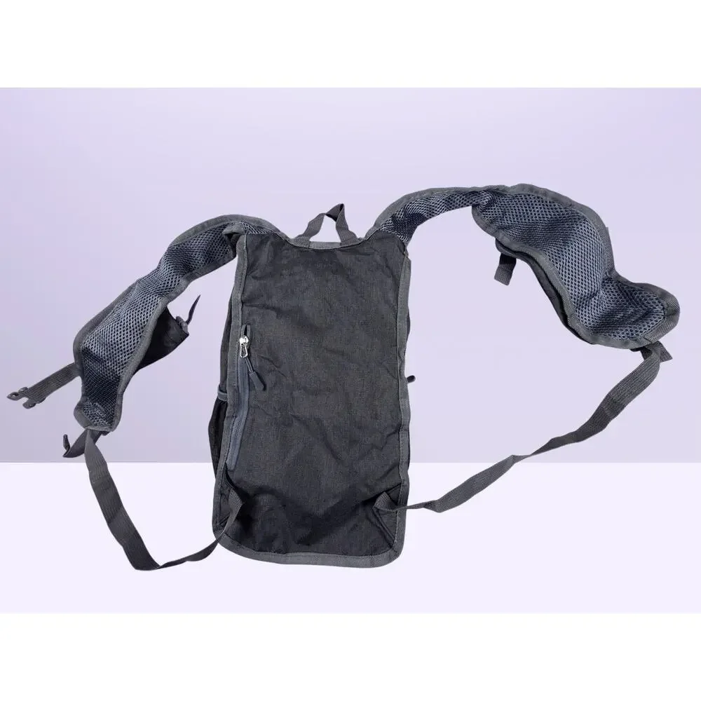 FIORETTO Black/Orange Hydration Backpack Hiking Adjustable Straps Zip 2 Pkt